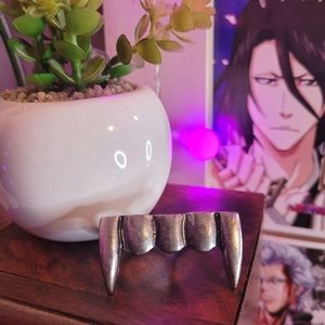 Antique, Vampire Fangs Double Ring Sz 6